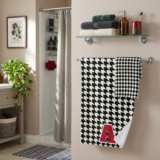Hondsdraadro monogram bad handdoek