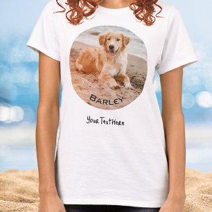 Hondsfoto met naam Gepersonaliseerde huisdier afbe T-shirt