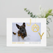 Hondsfoto modern  folie feestdagenkaart (Staand Voorkant)