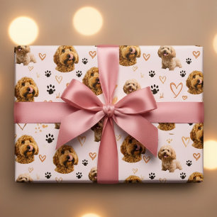 Hondsfoto Roze – Valentijnsdag  Cadeaupapier