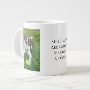 Hondsfoto Verlovingsfeest Mijn Mensen Gaan Trouwen Grote Koffiekop