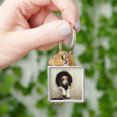 Hondshond in hondenhuis sleutelhanger (Hand)