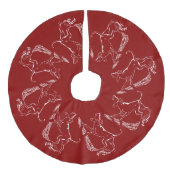 Hondshond met kerstbomen Rok met hondjes Imitatie Linnen Kerstboom Kleed (Voorkant)