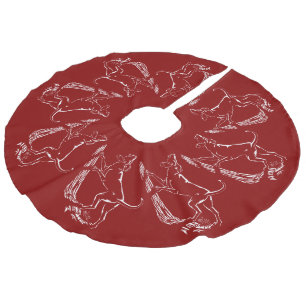 Hondshond met kerstbomen Rok met hondjes Imitatie Linnen Kerstboom Kleed