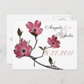 Hondshout/ Huwelijksreactiekaart Uitnodiging Briefkaart (Voorkant / Achterkant)