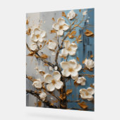 Hondshout - Impasto Floral Acryl Bord (Hoek)