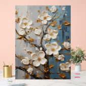 Hondshout - Impasto Floral Acryl Bord (Huwelijk)