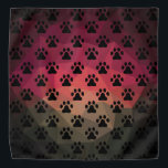 Hondspak, dierenvoetafdruk, kattenhuisdier bandana<br><div class="desc">Diervoetafdruk in een modern laag poly-ontwerp,  trendy ombre bold kleuren,  roze,  kajaki en zwarte kleuren,  katten- of hondenpoten.</div>