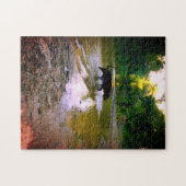 Hondsprei in de rivier legpuzzel (Horizontaal)