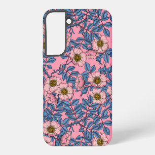 Hondsroos patroon samsung galaxy hoesje