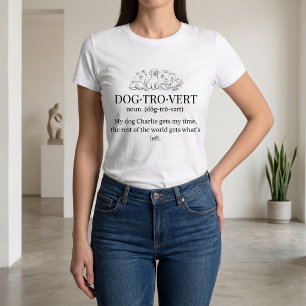 Hondstrouw hilarious tekst Persoonlijke hond Moede Tri-Blend Shirt