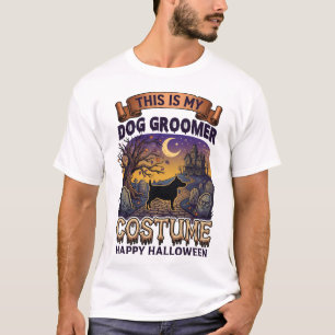Hondstylist Kostuum Fijne Halloween Silhouet Hau T-shirt