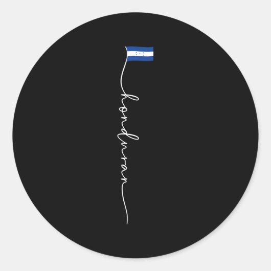 Hondura Signature Hondurese vlag Ronde Sticker (Voorkant)