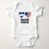 Honduran American Heart Flags Romper (Voorkant)