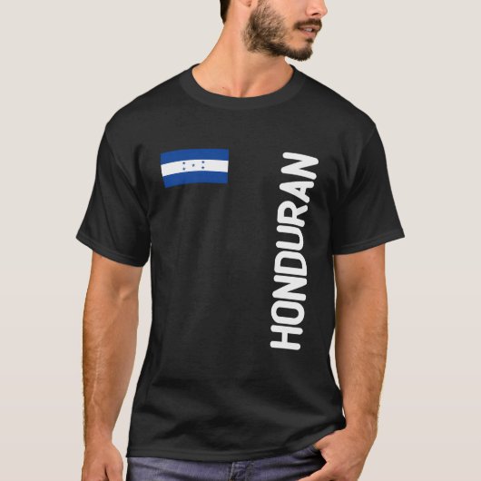 Honduran Flag And Honduras Roots T-shirt (Voorkant)