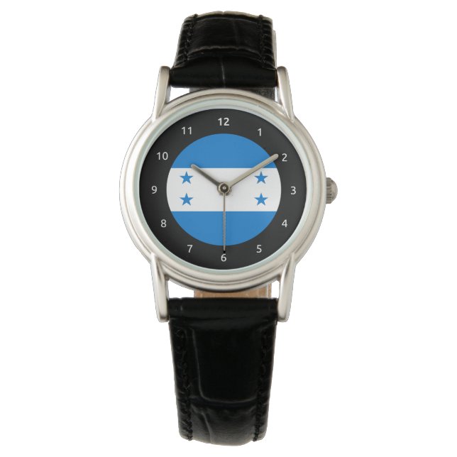 Honduran flag Watch Horloge (Voorkant)