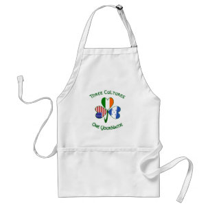 Honduran Irish American Flags Shamrock Jouw naam Standaard Schort