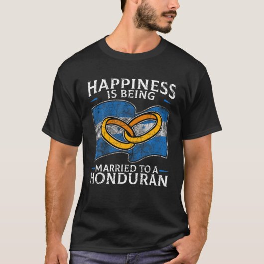 Honduran Marriage Honduras gehuwd met erfgoedvlag  T-shirt (Voorkant)