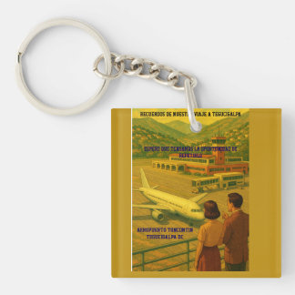 Honduras AEROPUERTO TONCONTIN Retro poster Sleutelhanger