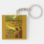  Honduras AEROPUERTO TONCONTIN Retro poster Sleutelhanger (Achterkant)