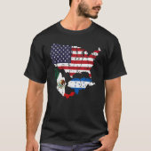 Honduras-Amerikaanse Mexicaanse vlag T-shirt (Voorkant)