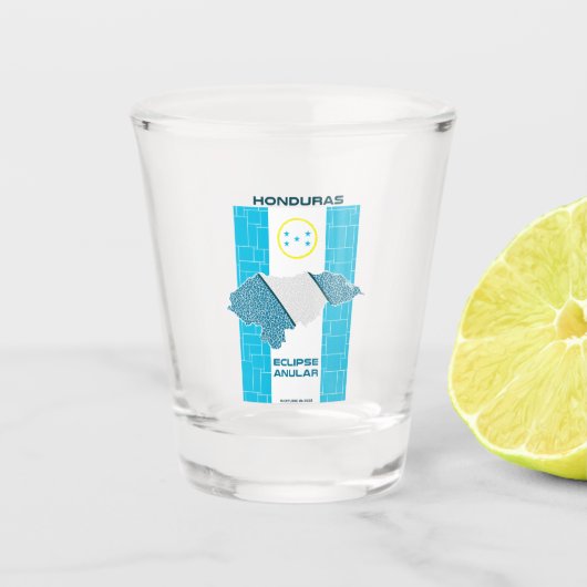 Honduras Annular Eclipse Shot Glass Shot Glas (Voorkant)