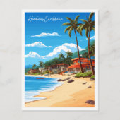 Honduras Caribbean vintage reisillustratie Briefkaart (Voorkant)