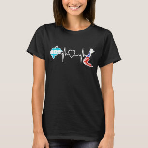 Honduras Chili vlag Honduran Chileense hartslag T-shirt