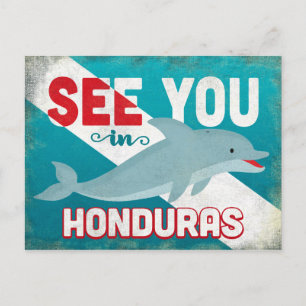 Honduras Dolphin - Retro Vintage Travel Briefkaart