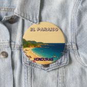 Honduras EL PARAISO Retro poster Ronde Button 4,0 Cm (In situ)