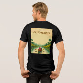  Honduras EL PARAISO Retro poster Tri-Blend Shirt (Achterkant volledig)