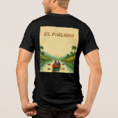 Honduras EL PARAISO Retro poster Tri-Blend Shirt (Achterkant)