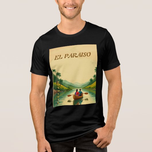  Honduras EL PARAISO Retro poster Tri-Blend Shirt (Voorkant)