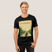 Honduras EL PARAISO Retro poster Tri-Blend Shirt (Voorkant volledig)