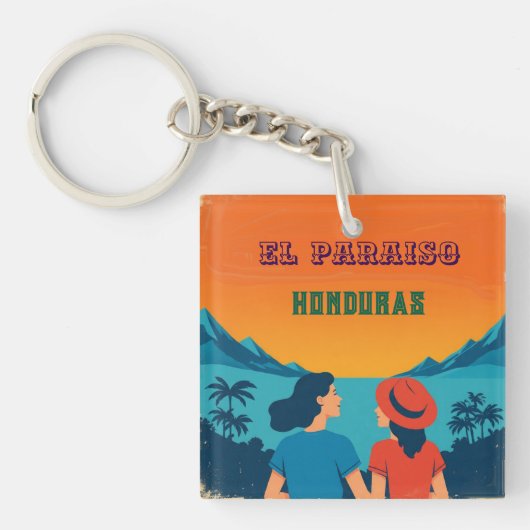 Honduras EL PARAISOtro poster Sleutelhanger (Voorkant)