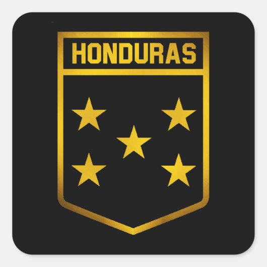 Honduras Emblem Vierkante Sticker (Voorkant)