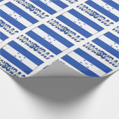 Honduras en de vlag van Honduras en Honduran Cadeaupapier (Hoek)