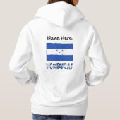 Honduras en Hondurese vlag gepersonaliseerd Hoodie (Achterkant)