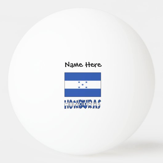 Honduras en Hondurese vlag gepersonaliseerd Pingpongbal (Voorkant)