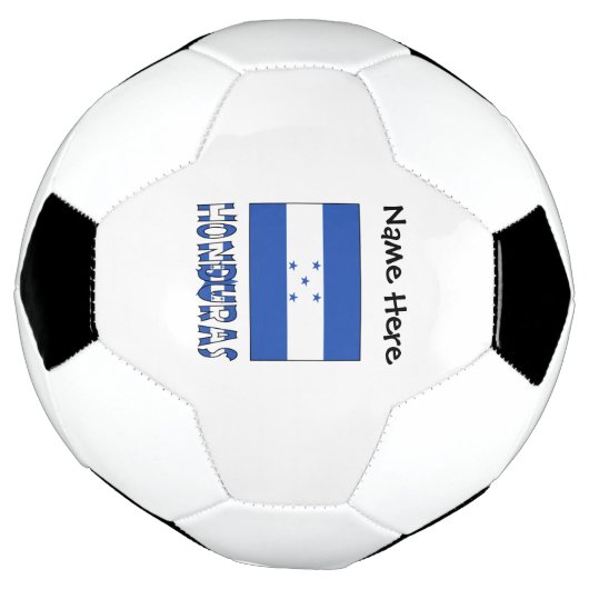Honduras en Hondurese vlag met Jouw naam Voetbal B (Gedraaid)