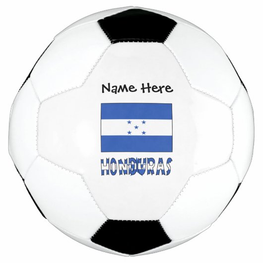 Honduras en Hondurese vlag met Jouw naam Voetbal B (Voorkant)