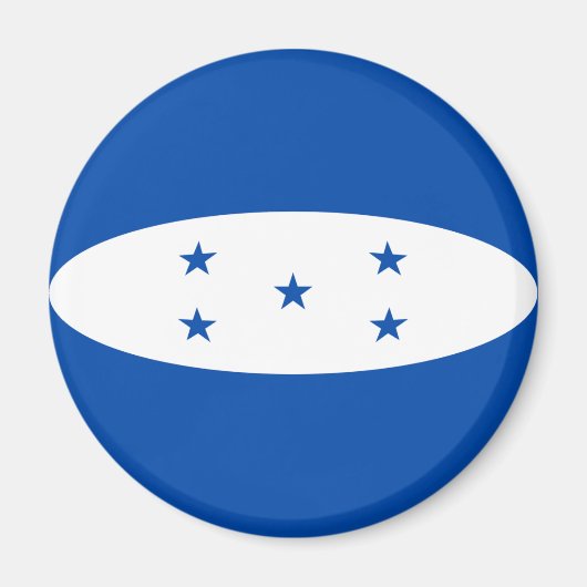 Honduras Fisheye Vlag Magneet (Voorkant)