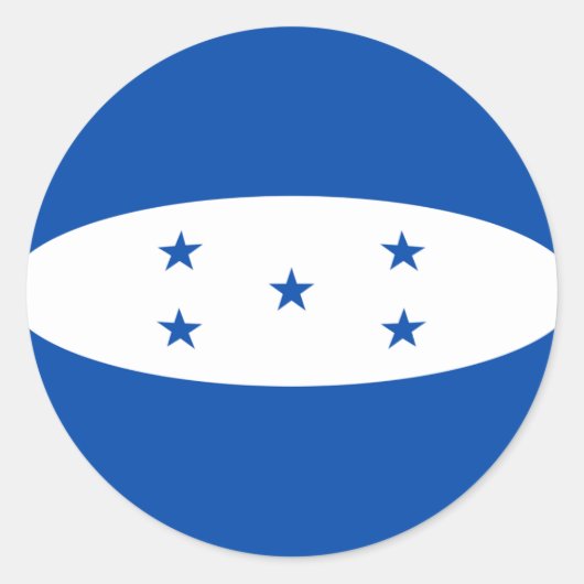 Honduras Fisheye Vlag Sticker (Voorkant)