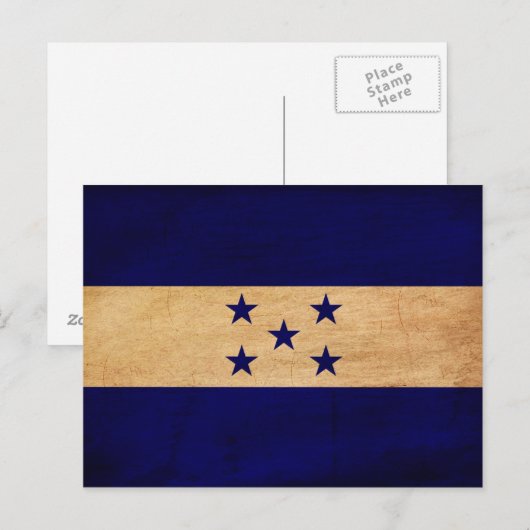 Honduras Flag Briefkaart (Voorkant / Achterkant)