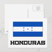 Honduras Flag Briefkaart (Voorkant / Achterkant)