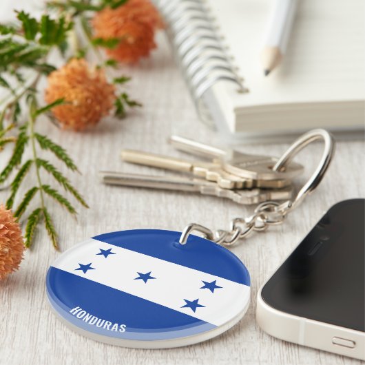 Honduras Flag Charming Patriotic Sleutelhanger (Voorkant Rechts)