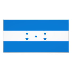 Honduras Flag Foto Afdruk