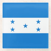 Honduras Flag Glazen Onderzetter (Voorkant)