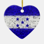 Honduras Flag glitter ornament (Voorkant)