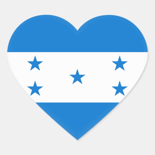 Honduras Flag Hart Sticker (Voorkant)